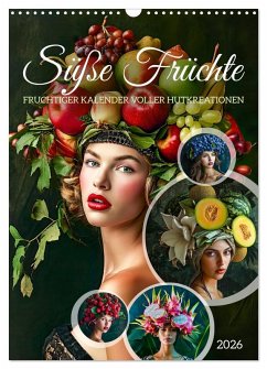 Cover Süße Früchte - Fruchtiger Kalender voller Hutkreationen (Wandkalender 2026 DIN A3 hoch), CALVENDO Monatskalender