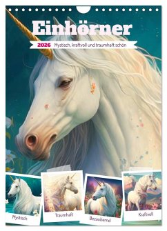 Cover Einhörner. Mystisch, kraftvoll und traumhaft schön (Wandkalender 2026 DIN A4 hoch), CALVENDO Monatskalender
