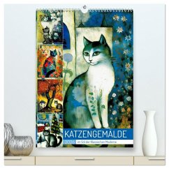 Cover Katzengemälde (hochwertiger Premium Wandkalender 2026 DIN A2 hoch), Kunstdruck in Hochglanz