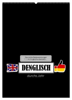 Cover DENGLISCH durchs Jahr (Wandkalender 2026 DIN A2 hoch), CALVENDO Monatskalender