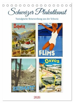Cover Schweizer Plakatkunst (Tischkalender 2026 DIN A5 hoch), CALVENDO Monatskalender