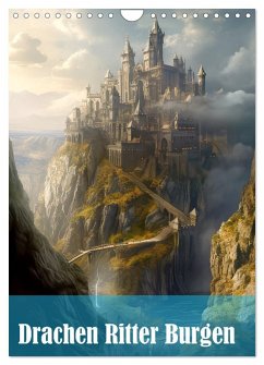 Cover Drachen Ritter Burgen (Wandkalender 2026 DIN A4 hoch), CALVENDO Monatskalender