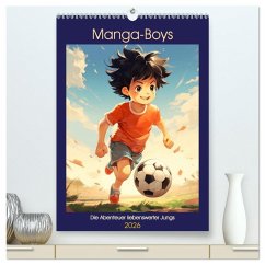 Cover Manga-Boys. Die Abenteuer liebenswerter Jungs (hochwertiger Premium Wandkalender 2026 DIN A2 hoch), Kunstdruck in Hochglanz