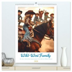 Wild-West Family - Yee-haw! Künstliche Impressionen: Ein Jahr im Wilden Westen (hochwertiger Premium Wandkalender 2026 DIN A2 hoch), Kunstdruck in Hochglanz