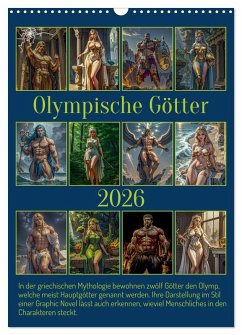 Cover Olympische Götter (Wandkalender 2026 DIN A3 hoch), CALVENDO Monatskalender
