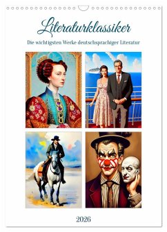 Cover Literaturklassiker (Wandkalender 2026 DIN A3 hoch), CALVENDO Monatskalender
