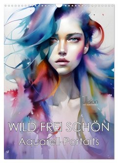 WILD FREI SCHÖN Aquarell-Portraits (Wandkalender 2026 DIN A3 hoch), CALVENDO Monatskalender WILD FREI SCHÖN Aquarell-Portraits (Wandkalender 2026 DIN A3 hoch), CALVENDO Monatskalender