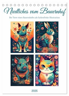 Cover Niedliches vom Bauernhof (Tischkalender 2026 DIN A5 hoch), CALVENDO Monatskalender