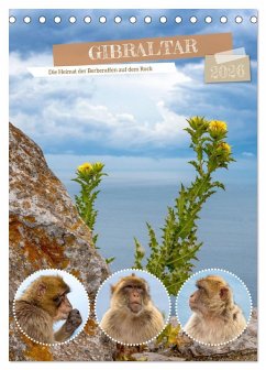 Cover Gibraltar - Die Heimat der Berberaffen auf dem Rock (Tischkalender 2026 DIN A5 hoch), CALVENDO Monatskalender