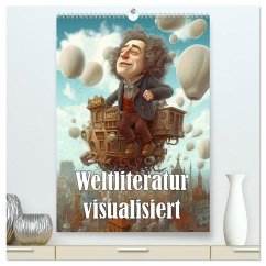 Weltliteratur visualisiert (hochwertiger Premium Wandkalender 2026 DIN A2 hoch), Kunstdruck in Hochglanz Weltliteratur visualisiert (hochwertiger Premium Wandkalender 2026 DIN A2 hoch), Kunstdruck in Hochglanz