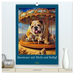 Abenteuer mit Micki und Bullig! (hochwertiger Premium Wandkalender 2026 DIN A2 hoch), Kunstdruck in Hochglanz