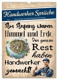 Cover Handwerker Sprüche (Wandkalender 2026 DIN A3 hoch), CALVENDO Monatskalender