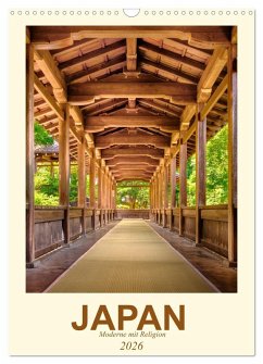 Cover Japan - Moderne mit Religion (Wandkalender 2026 DIN A3 hoch), CALVENDO Monatskalender