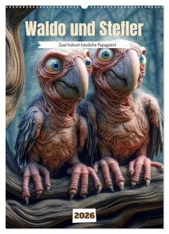 Waldo und Stefler (Wandkalender 2026 DIN A2 hoch), CALVENDO Monatskalender