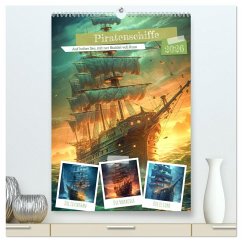 Piratenschiffe (hochwertiger Premium Wandkalender 2026 DIN A2 hoch), Kunstdruck in Hochglanz