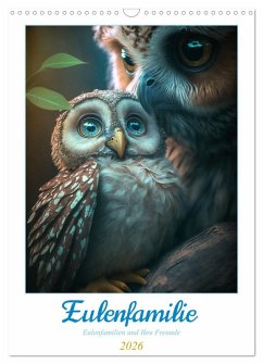 Cover Eulenfamilie (Wandkalender 2026 DIN A3 hoch), CALVENDO Monatskalender