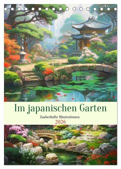 Cover Im japanischen Garten. Zauberhafte Illustrationen (Tischkalender 2026 DIN A5 hoch), CALVENDO Monatskalender