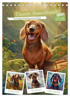 Cover Unsere Rasselbande (Tischkalender 2026 DIN A5 hoch), CALVENDO Monatskalender