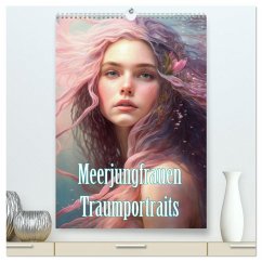 Meerjungfrauen Traumportraits (hochwertiger Premium Wandkalender 2026 DIN A2 hoch), Kunstdruck in Hochglanz