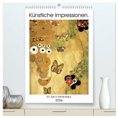 Künstliche Impressionen. Ein Jahr in Klimts Natur. (hochwertiger Premium Wandkalender 2026 DIN A2 hoch), Kunstdruck in Hochglanz Cover Künstliche Impressionen. Ein Jahr in Klimts Natur. (hochwertiger Premium Wandkalender 2026 DIN A2 hoch), Kunstdruck in Hochglanz