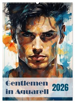 Gentlemen in Aquarell (Wandkalender 2026 DIN A2 hoch), CALVENDO Monatskalender Gentlemen in Aquarell (Wandkalender 2026 DIN A2 hoch), CALVENDO Monatskalender