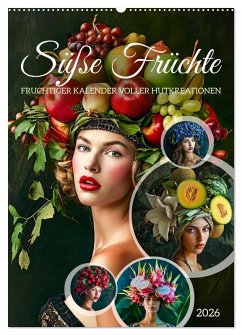 Cover Süße Früchte - Fruchtiger Kalender voller Hutkreationen (Wandkalender 2026 DIN A2 hoch), CALVENDO Monatskalender