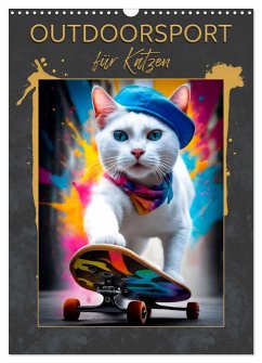 Cover Outdoorsport für Katzen (Wandkalender 2026 DIN A3 hoch), CALVENDO Monatskalender