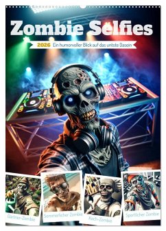 Cover Zombie Selfies - Ein humorvoller Blick auf das untote Dasein (Wandkalender 2026 DIN A2 hoch), CALVENDO Monatskalender