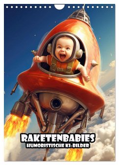 Raketenbabies - Humoristische KI-Bilder (Wandkalender 2026 DIN A4 hoch), CALVENDO Monatskalender
