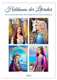 Cover Heldinnen der Literatur (Wandkalender 2026 DIN A3 hoch), CALVENDO Monatskalender