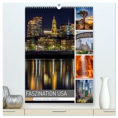 Cover FASZINATION USA Urbanes und Naturhighlights (hochwertiger Premium Wandkalender 2026 DIN A2 hoch), Kunstdruck in Hochglanz