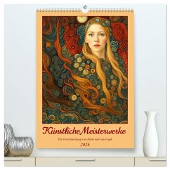Künstliche Meisterwerke (hochwertiger Premium Wandkalender 2026 DIN A2 hoch), Kunstdruck in Hochglanz