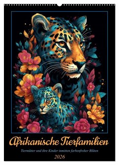 Cover Afrikanische Tierfamilien (Wandkalender 2026 DIN A2 hoch), CALVENDO Monatskalender