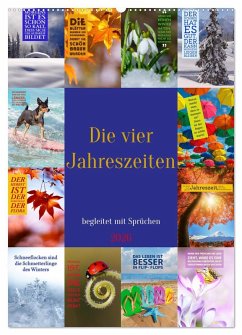 Cover Die vier Jahreszeiten begleitet mit Sprüchen (Wandkalender 2026 DIN A2 hoch), CALVENDO Monatskalender