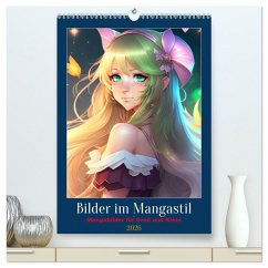 Cover Bilder im Mangastil (hochwertiger Premium Wandkalender 2026 DIN A2 hoch), Kunstdruck in Hochglanz