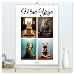 Cover Miau Yoga (hochwertiger Premium Wandkalender 2026 DIN A2 hoch), Kunstdruck in Hochglanz