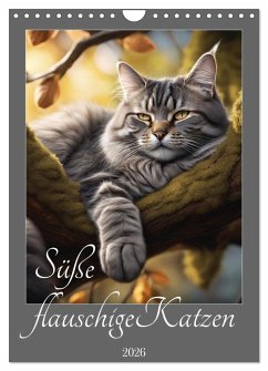 Cover Süße flauschige Katzen (Wandkalender 2026 DIN A4 hoch), CALVENDO Monatskalender