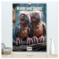 Waldo und Stefler (hochwertiger Premium Wandkalender 2026 DIN A2 hoch), Kunstdruck in Hochglanz