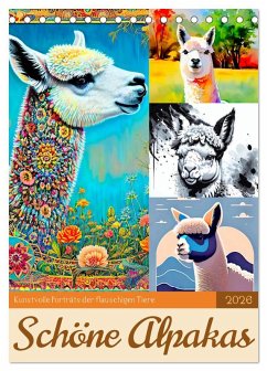 Cover Schöne Alpakas (Tischkalender 2026 DIN A5 hoch), CALVENDO Monatskalender