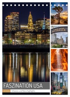 Cover FASZINATION USA Urbanes und Naturhighlights (Tischkalender 2026 DIN A5 hoch), CALVENDO Monatskalender
