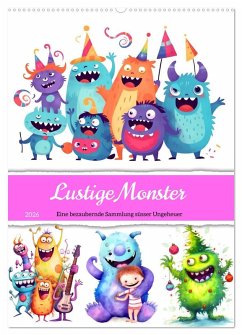 Cover Lustige Monster - Eine bezaubernde Sammlung süsser Ungeheuer (Wandkalender 2026 DIN A2 hoch), CALVENDO Monatskalender
