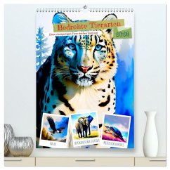 Cover Bedrohte Tierarten 2026 (hochwertiger Premium Wandkalender 2026 DIN A2 hoch), Kunstdruck in Hochglanz