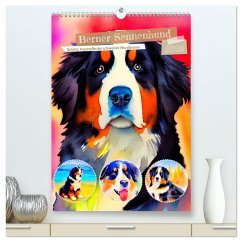 Cover Berner Sennenhund 2026. Schöne Aquarelle der schweizer Hunderasse (hochwertiger Premium Wandkalender 2026 DIN A2 hoch), Kunstdruck in Hochglanz