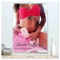 Tätowierte Vielfalt - Verführerische Linien und Kurven (hochwertiger Premium Wandkalender 2026 DIN A2 hoch), Kunstdruck in Hochglanz