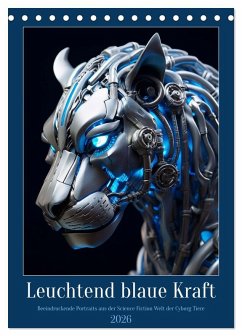 Cover Leuchtend blaue Kraft (Tischkalender 2026 DIN A5 hoch), CALVENDO Monatskalender