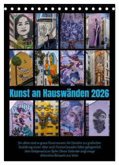 Kunst an Hauswänden (Tischkalender 2026 DIN A5 hoch), CALVENDO Monatskalender Kunst an Hauswänden (Tischkalender 2026 DIN A5 hoch), CALVENDO Monatskalender