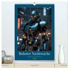 Roboter Nachtwache (hochwertiger Premium Wandkalender 2026 DIN A2 hoch), Kunstdruck in Hochglanz Cover Roboter Nachtwache (hochwertiger Premium Wandkalender 2026 DIN A2 hoch), Kunstdruck in Hochglanz
