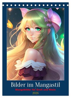 Cover Bilder im Mangastil (Tischkalender 2026 DIN A5 hoch), CALVENDO Monatskalender