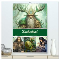 Cover Zauberland. Der magische Ort hinter dem Schleier (hochwertiger Premium Wandkalender 2026 DIN A2 hoch), Kunstdruck in Hochglanz