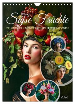 Cover Süße Früchte - Fruchtiger Kalender voller Hutkreationen (Wandkalender 2026 DIN A4 hoch), CALVENDO Monatskalender